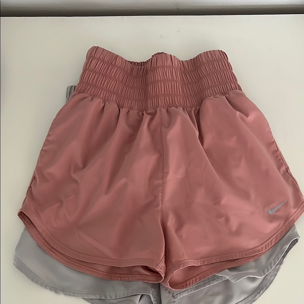 Nike (2) shorts one Pink and one Gray Athletic Shorts for Performance